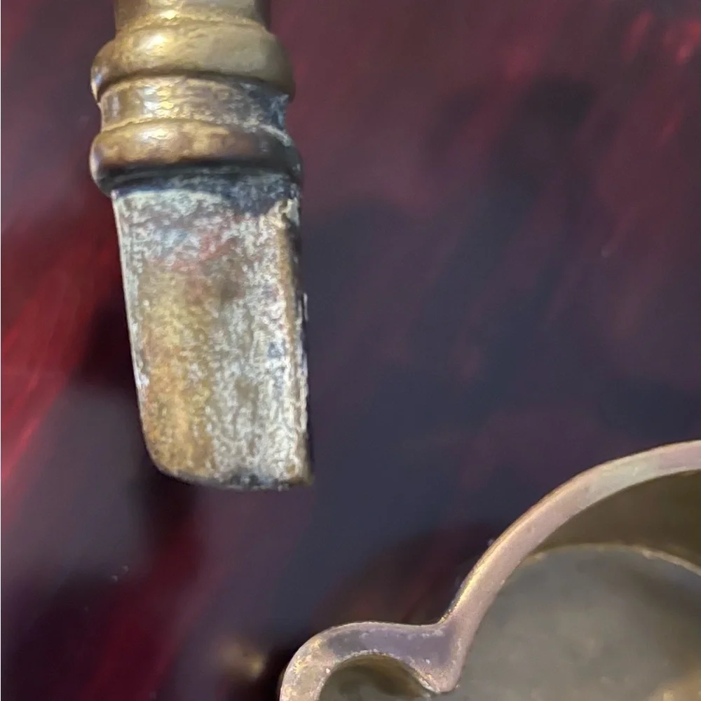 Vintage Solid Brass Water Pump & Barrel Planter 2pc - Picture 7 of 15